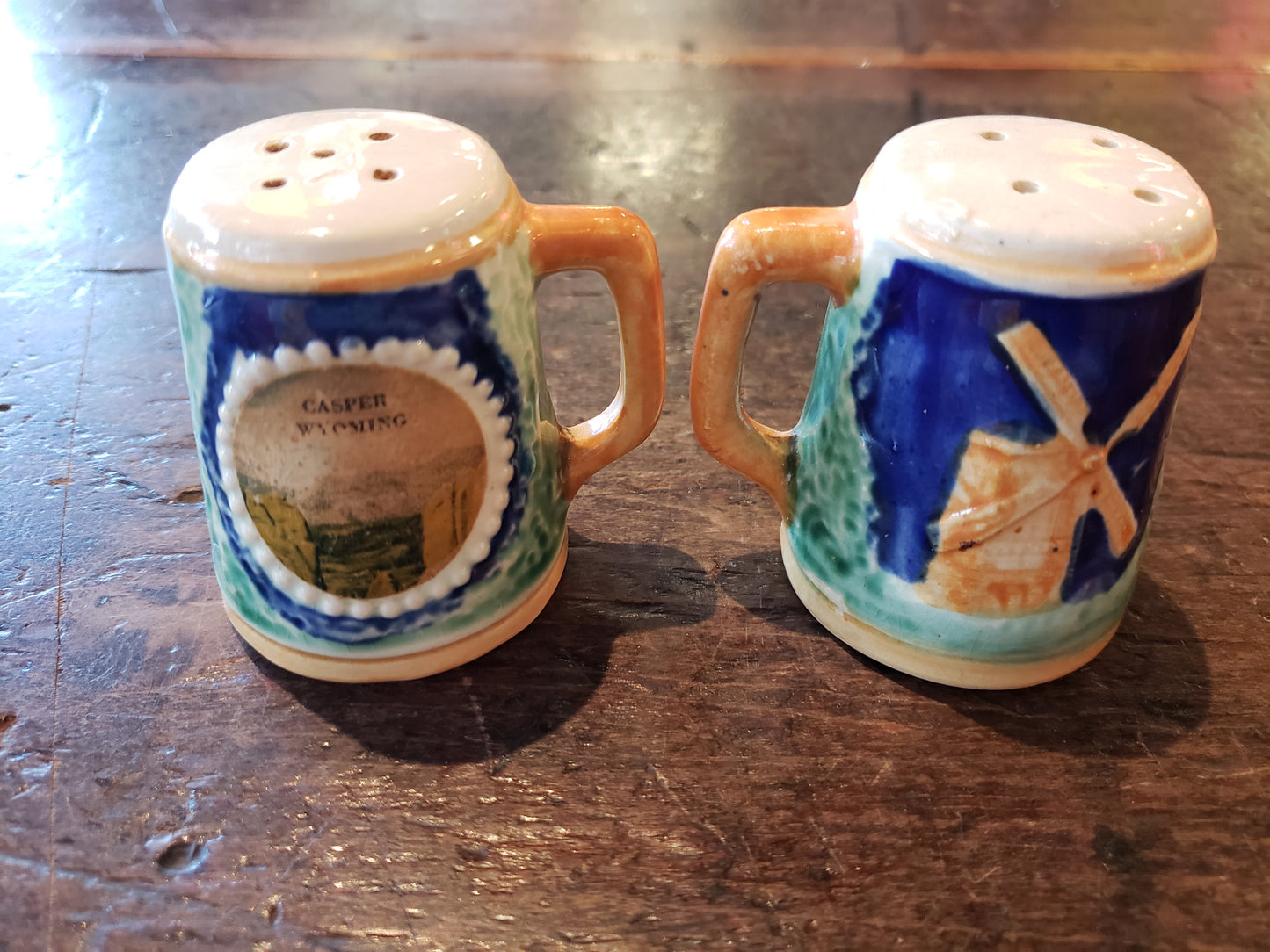 Dutch Windmill salt and pepper shaker set