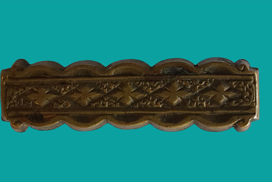Vintage brass decorative bar pin