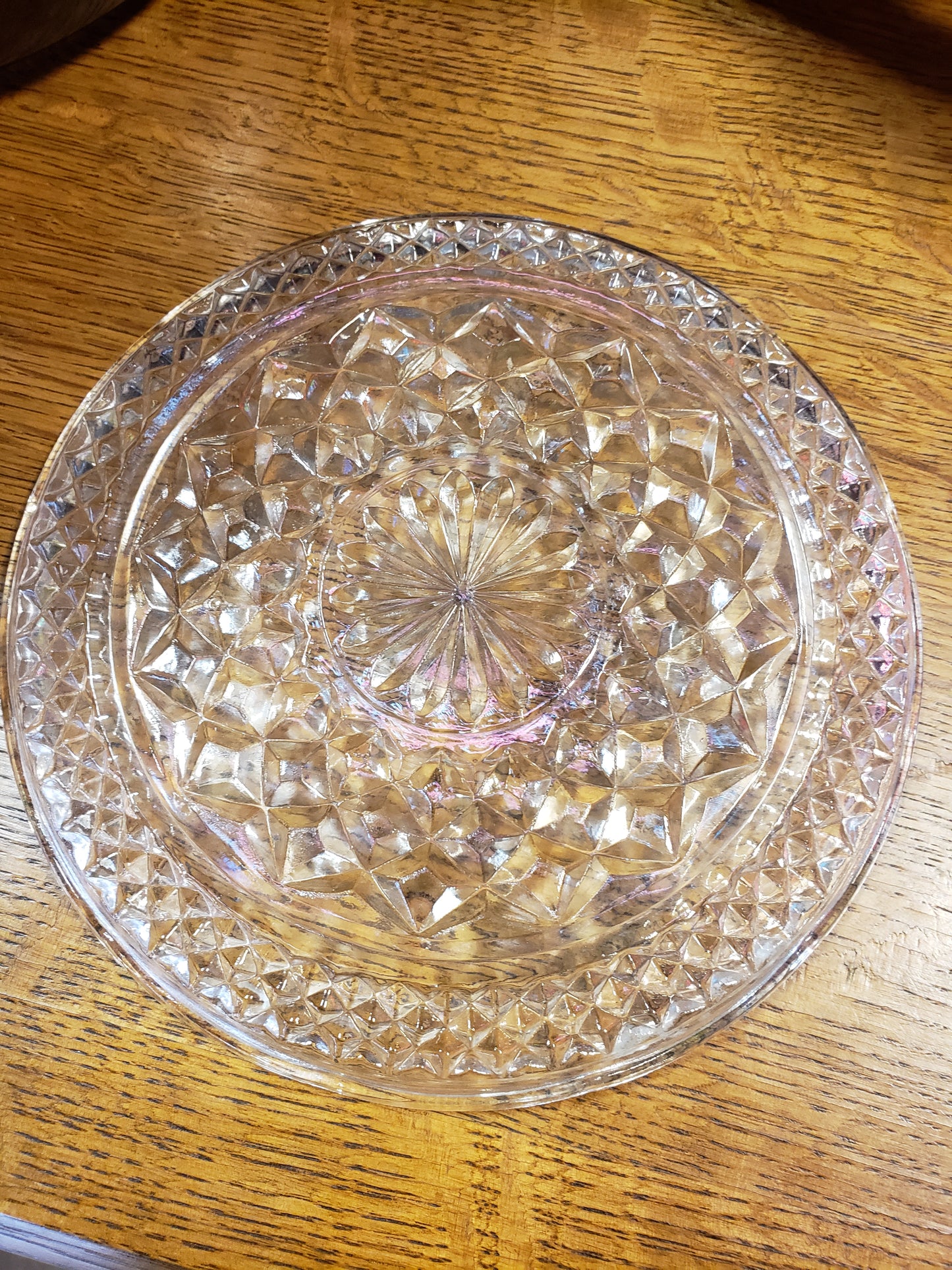 6 inch cut glass plate