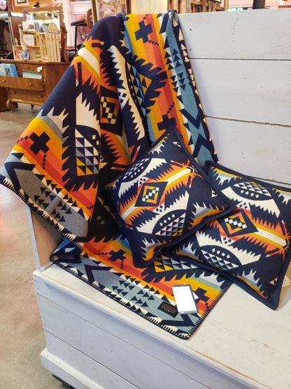 Pendleton Jacquard Saddle Blanket in Nehalem Navy