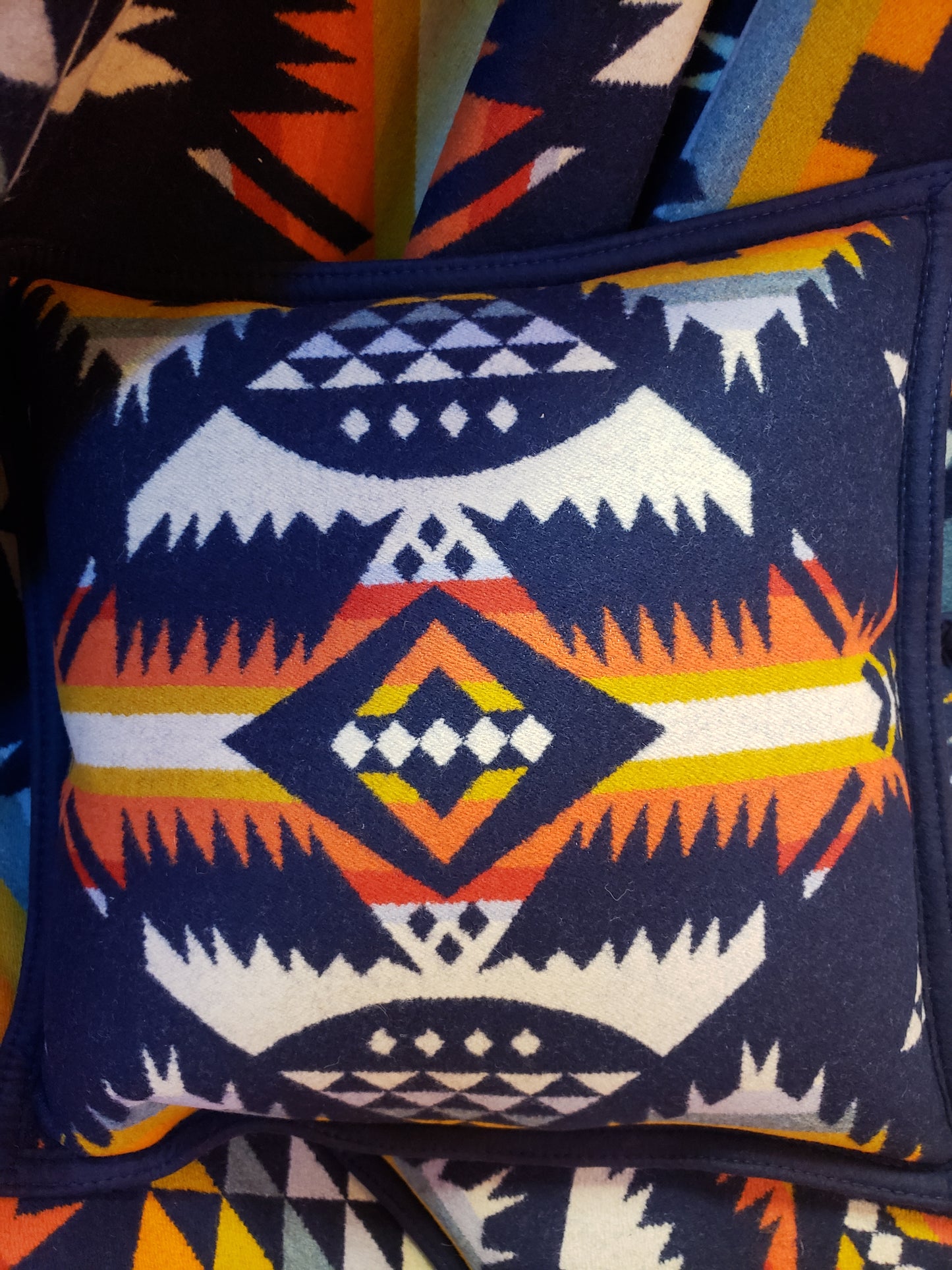 Pendleton Nehalem Navy Jacquard Pillow