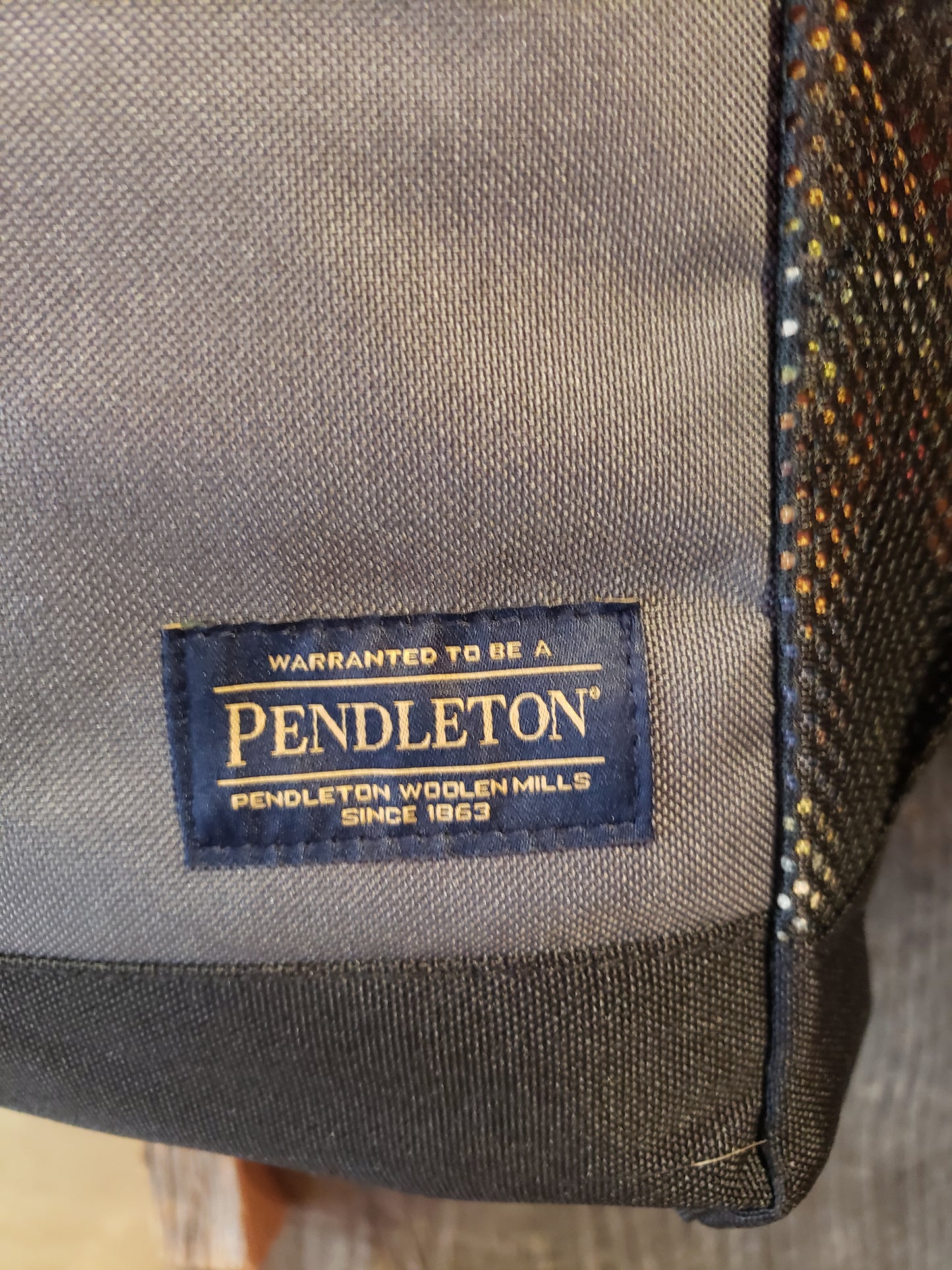 Pendleton Carryall Tote in the Nehalem Gray pattern