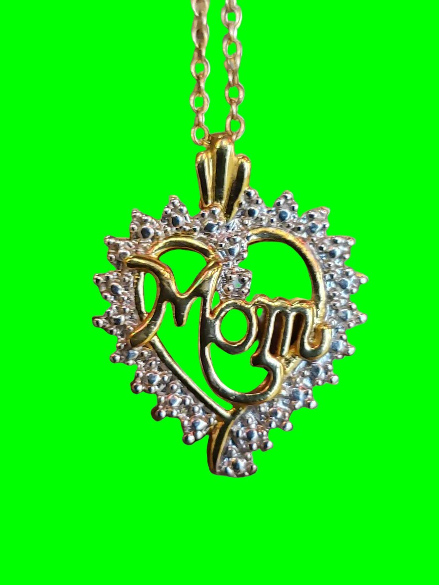 .925 MOM pendant and necklace