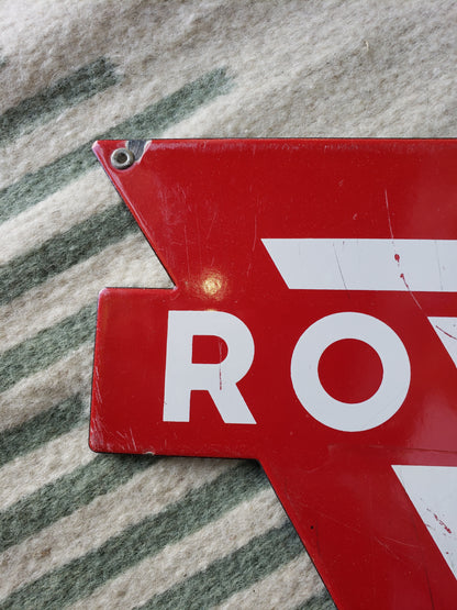 1950s Royal Conoco gas pump plate