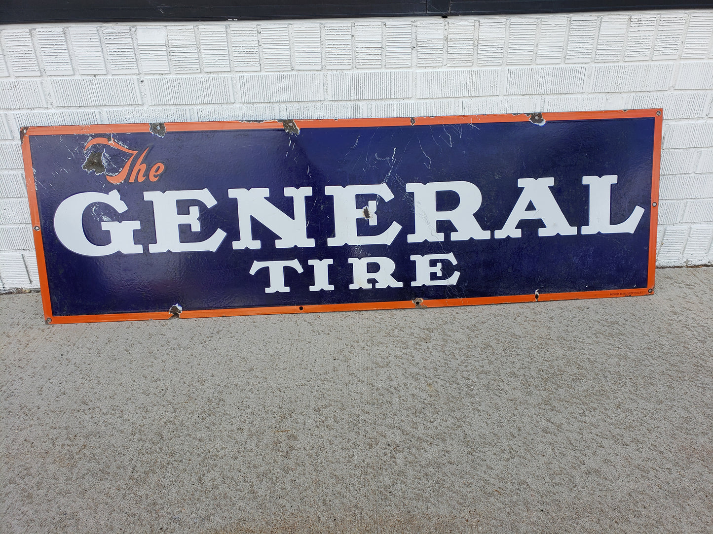 General Tire vintage porcelain sign