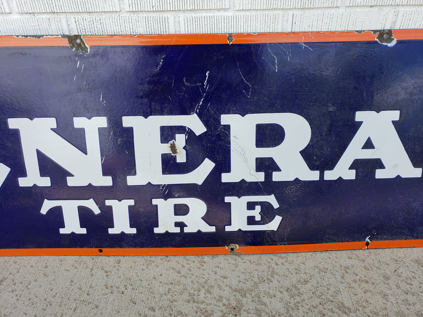 General Tire vintage porcelain sign