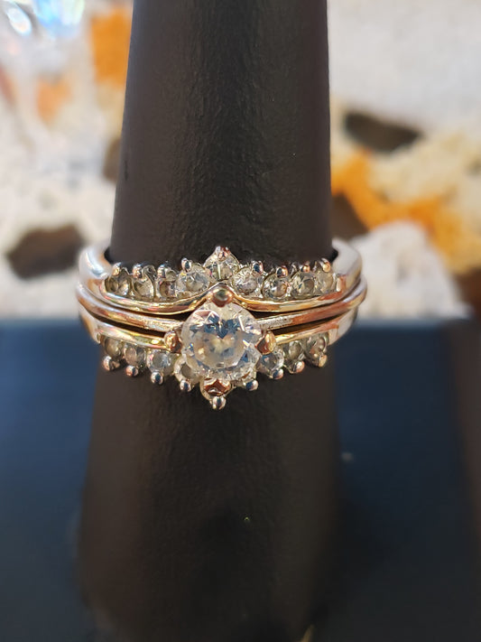 Vintage Promise Ring and Guard Set