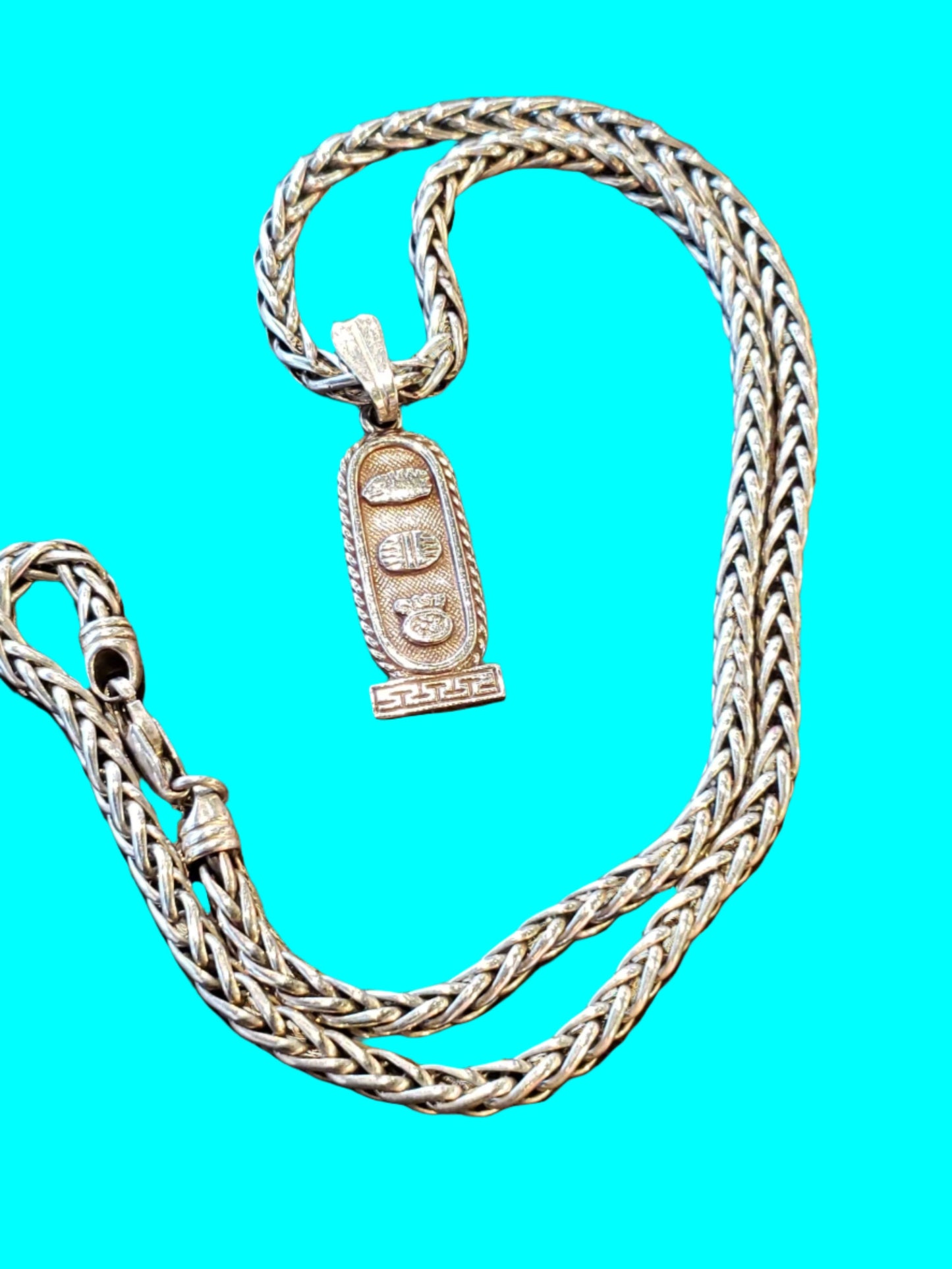 .925 MAYA Pendant on Woven Necklace