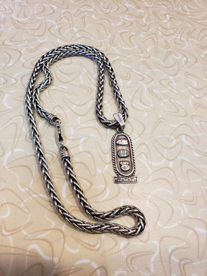 .925 MAYA Pendant on Woven Necklace