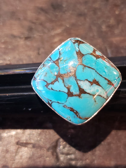 Turquoise and Sterling ring size 8.5