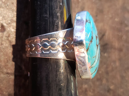 Turquoise and Sterling ring size 8.5