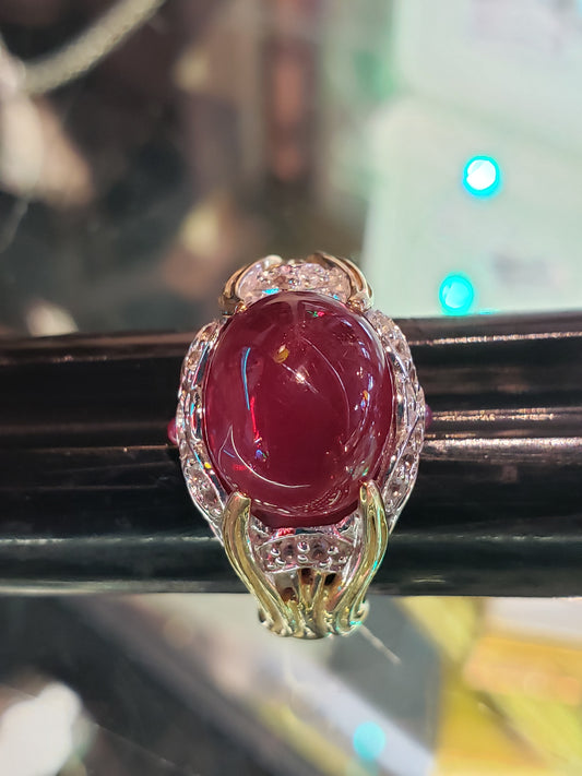 Victoria Wieck .925 Ruby and Topaz ring size 7.5