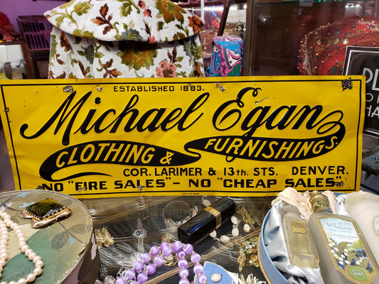 Michael Egans Clothing & Furnishings vintage sign (Denver, CO.)