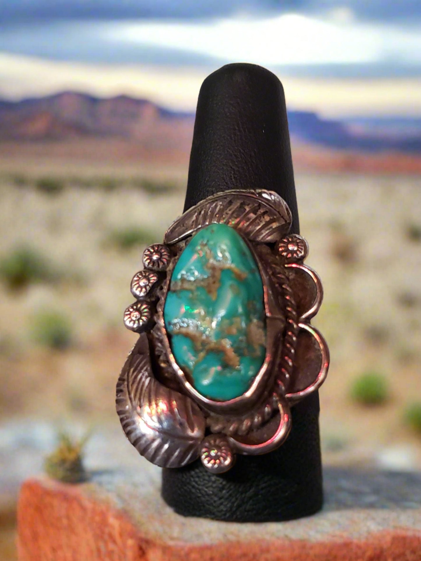 Sterling and Turquoise ring SIZE 8