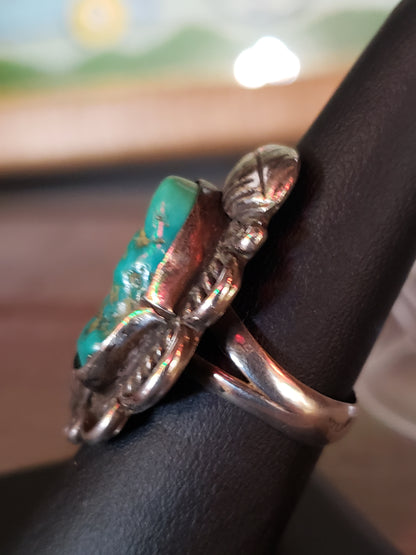 Sterling and Turquoise ring SIZE 8