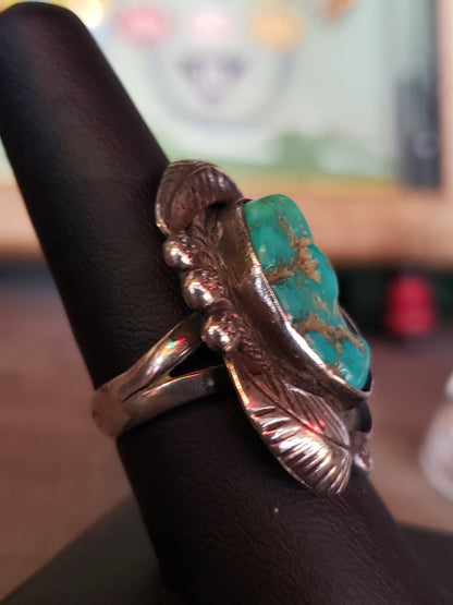 Sterling and Turquoise ring SIZE 8