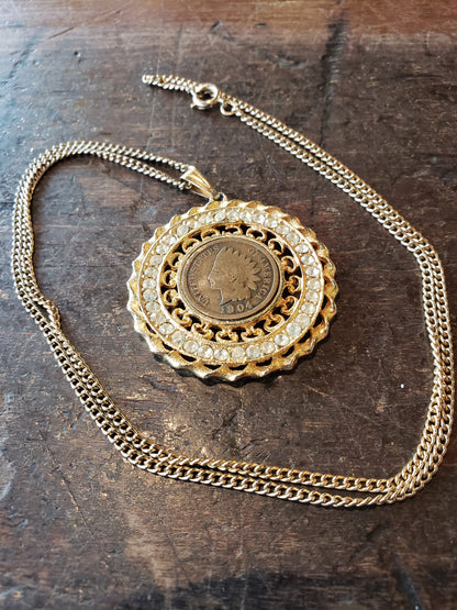 1904 Penny medallion pendant on 24 inch chain