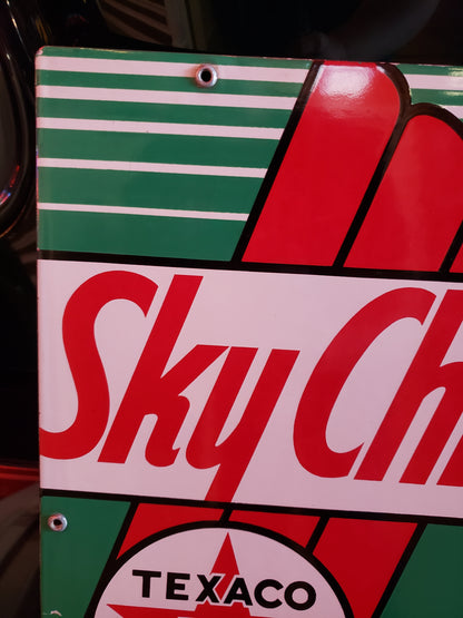 Sky Chief gas pump plate (1950s)