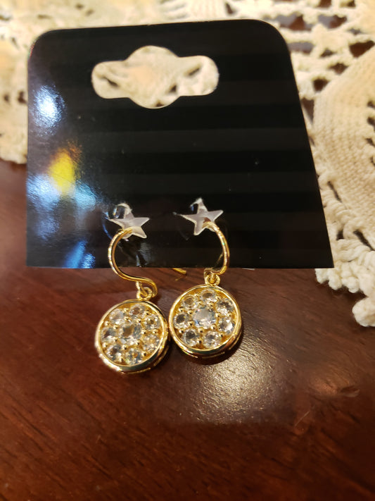 .925 CZ dangle earrings