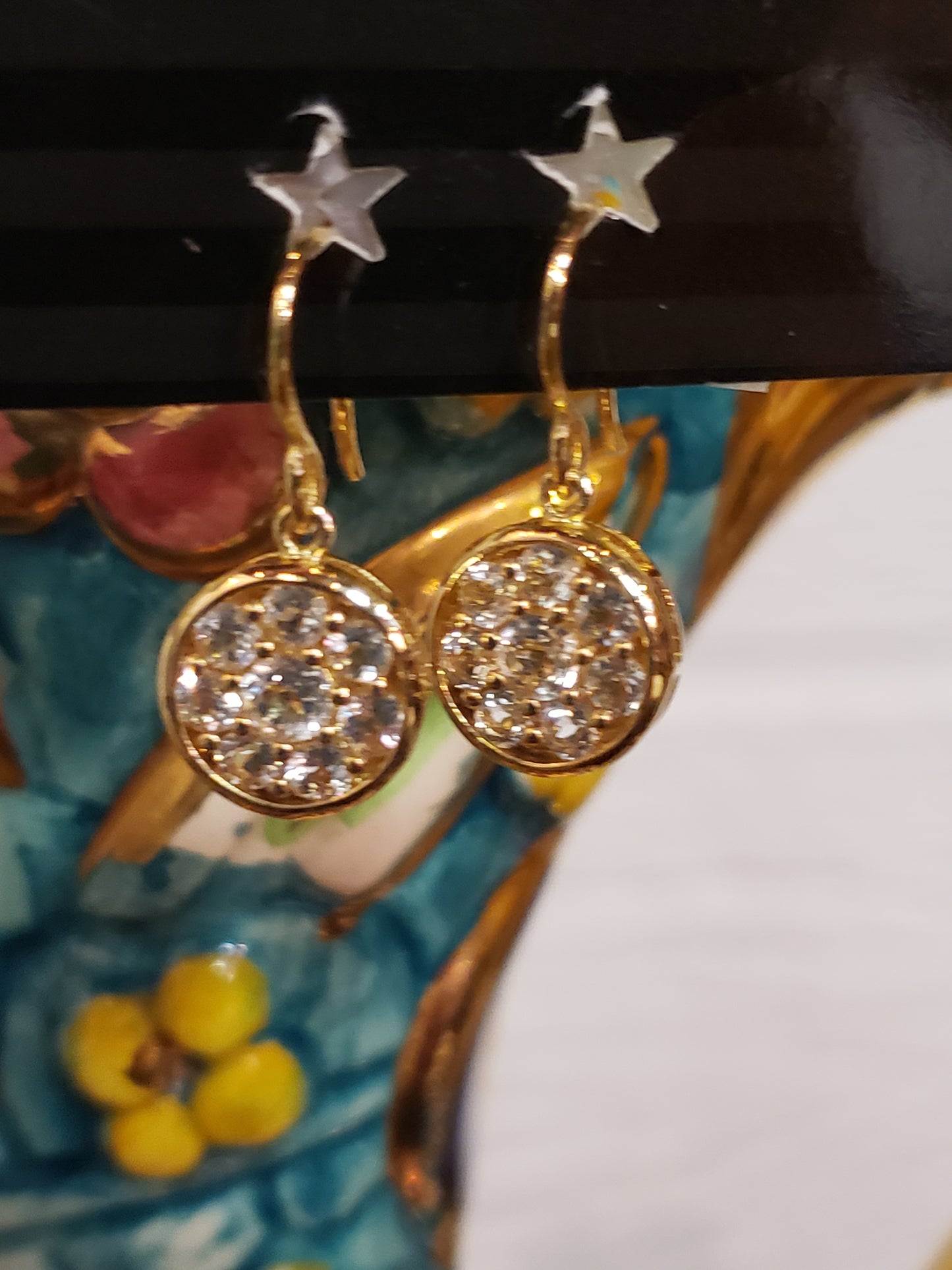 .925 CZ dangle earrings