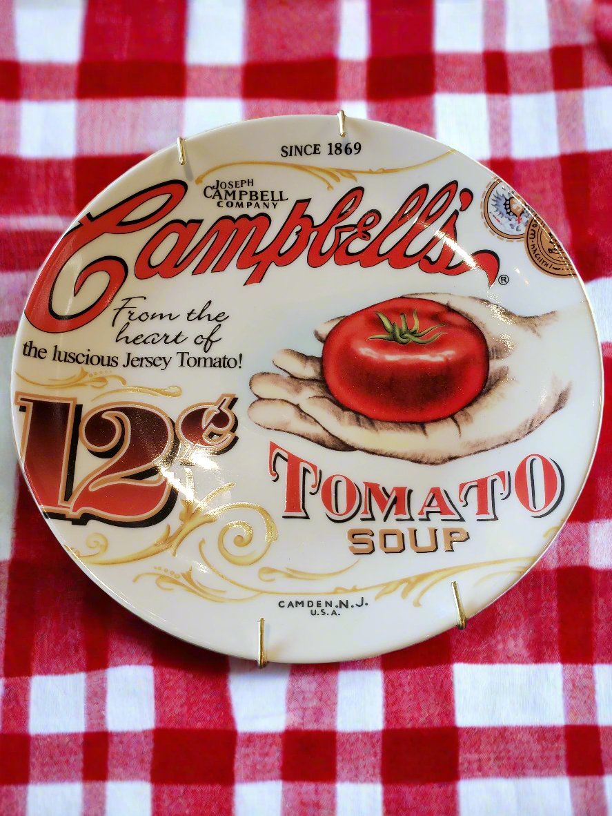 Campbell's Soup Collectible 12 cents Tomato Soup Label plate