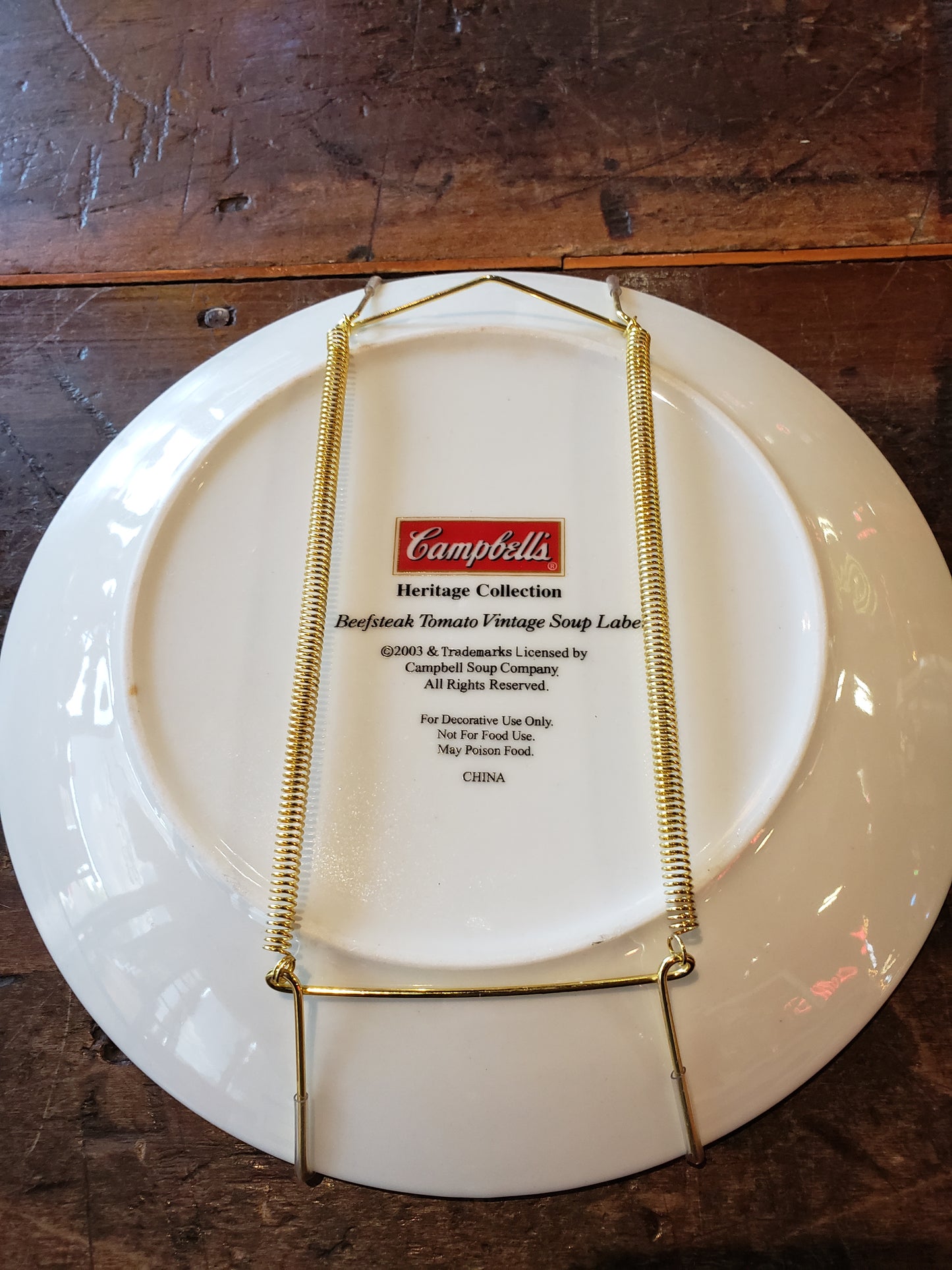 Campbell's Soup Beefsteak Tomato Label Plate