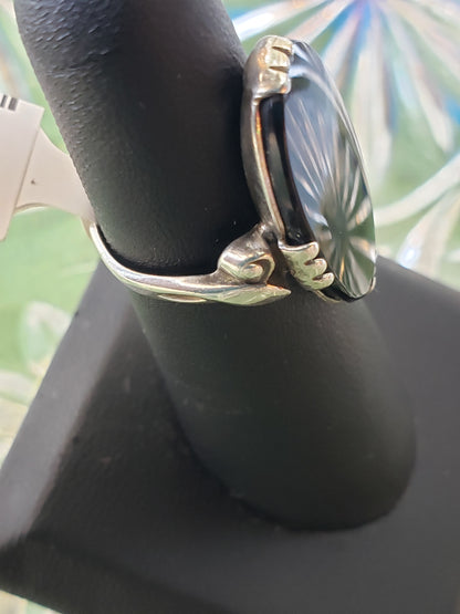 Sterling Onyx Ring size 6