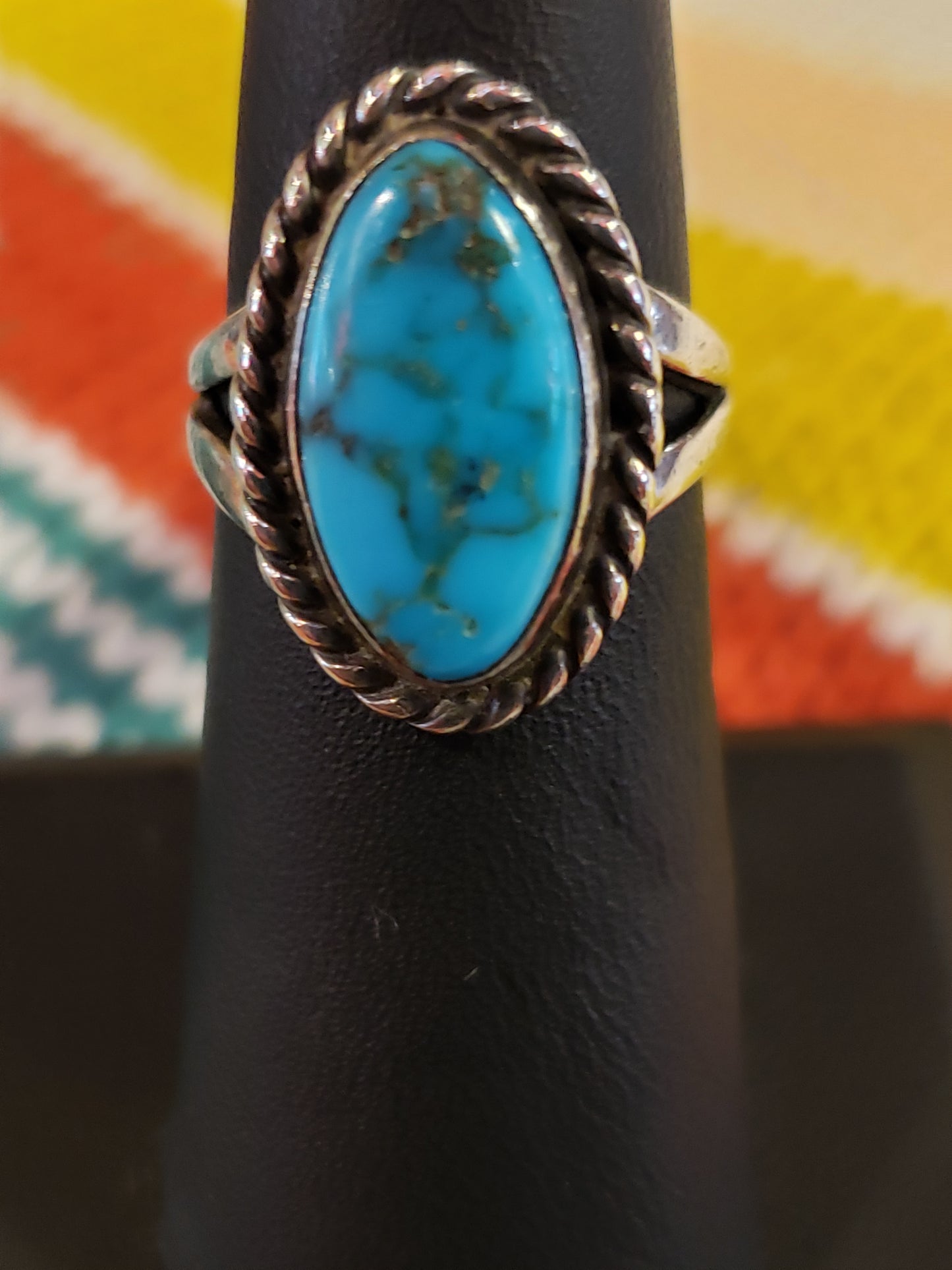 Sterling turquoise ring size 6.5