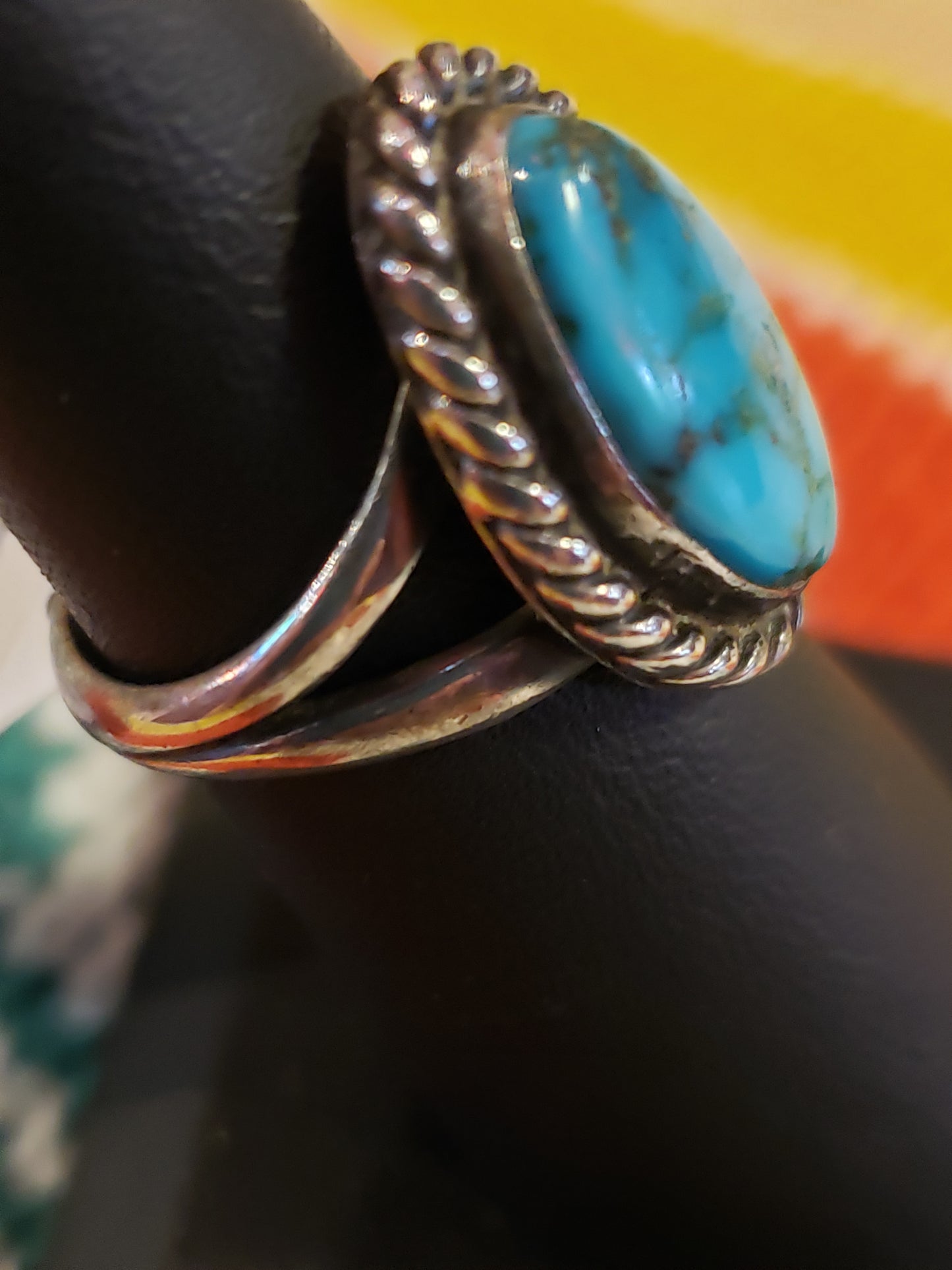 Sterling turquoise ring size 6.5