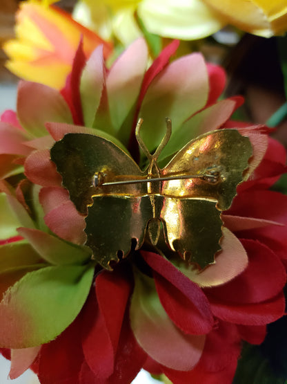 Brass Butterfly Brooch Pin