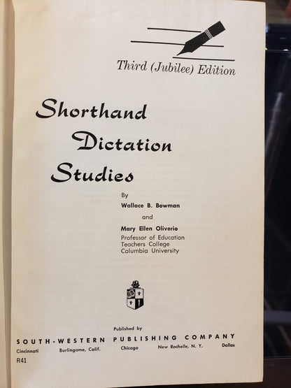 Shorthand Dictation Studies