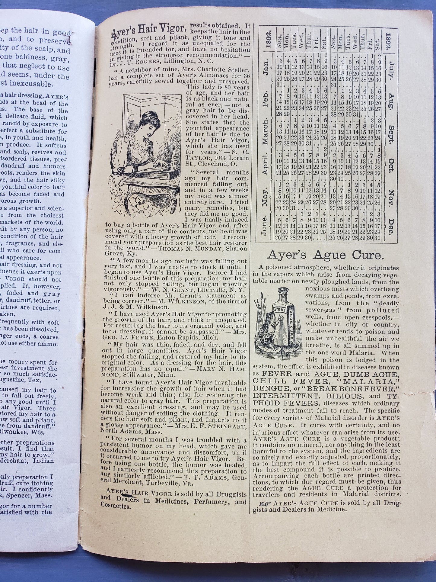 Ayers American Almanac 1892