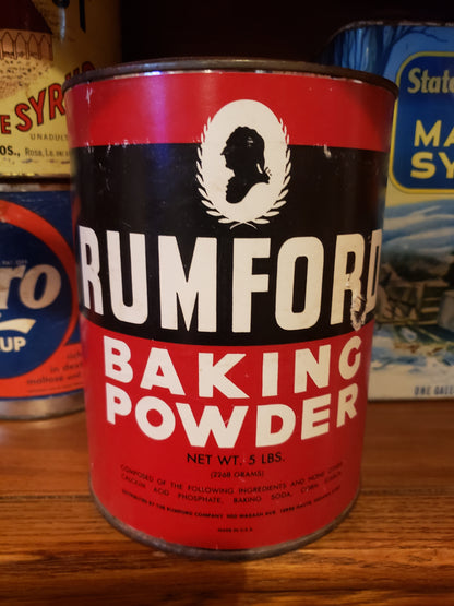 Rumford Baking Powder 5 lb. tin (empty)