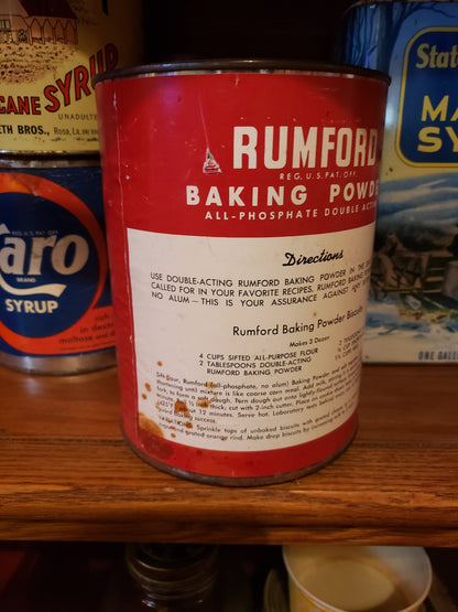 Rumford Baking Powder 5 lb. tin (empty)