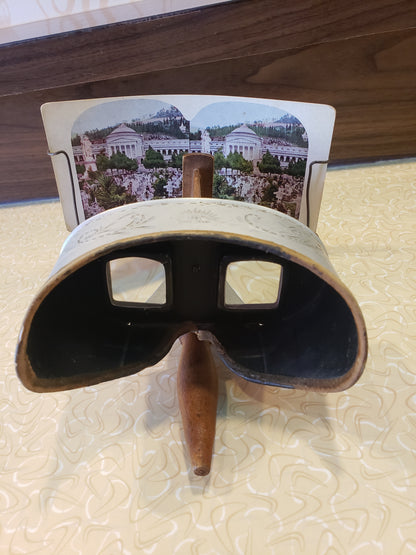 1901 Underwood & Underwood Stereoscope, 70 cards