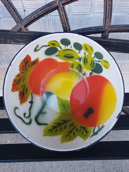 Pair of Fall Colored Enameled Bowls