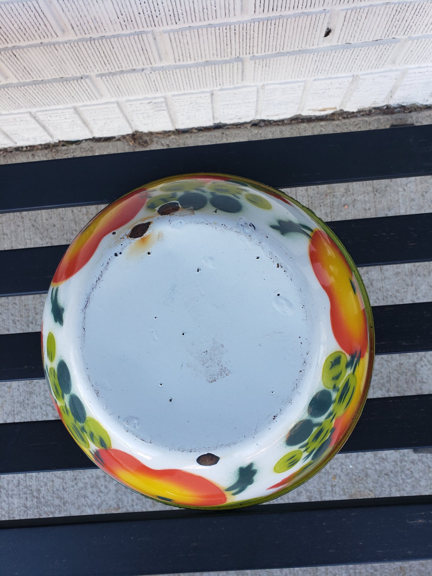 Pair of Fall Colored Enameled Bowls