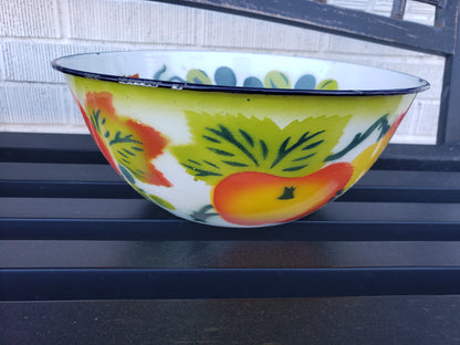 Pair of Fall Colored Enameled Bowls