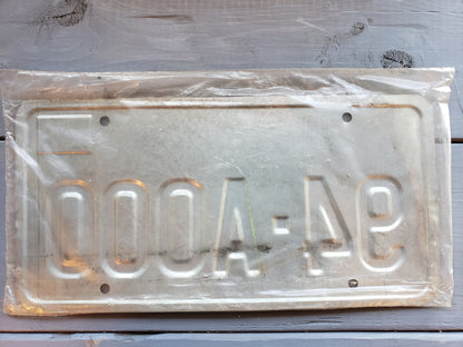 Nebraska Sample License Plate 94-A000