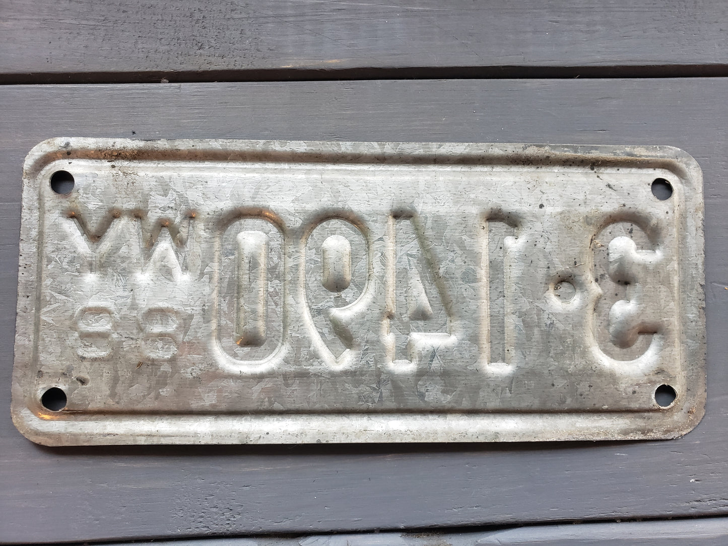 1988 Wyoming Motorcycle License Plate 3 1490