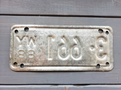 1988 Wyoming Motorcycle License Plate 3 661