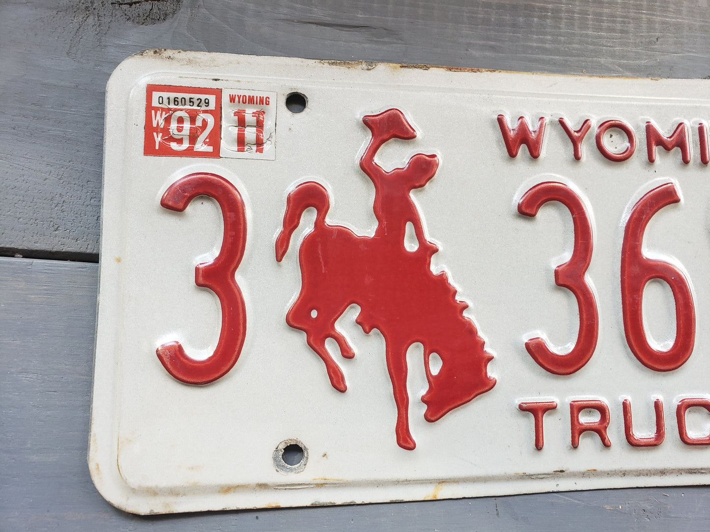 Pair of 1988 Wyoming TRUCK License Plates 3 368AC