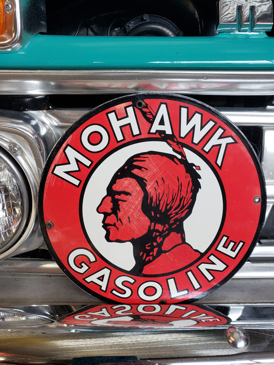 Mohawk Gasoline repop porcelain sign