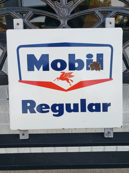 Vintage Mobil Regular Porcelain Sign