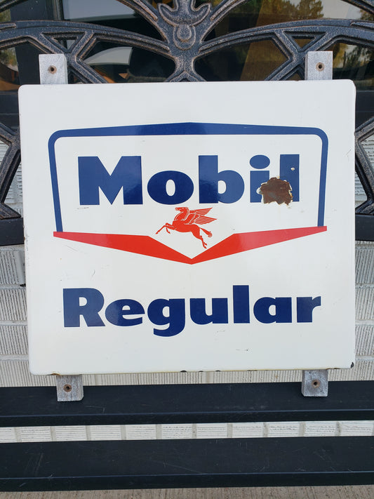 Vintage Mobil Regular Porcelain Sign