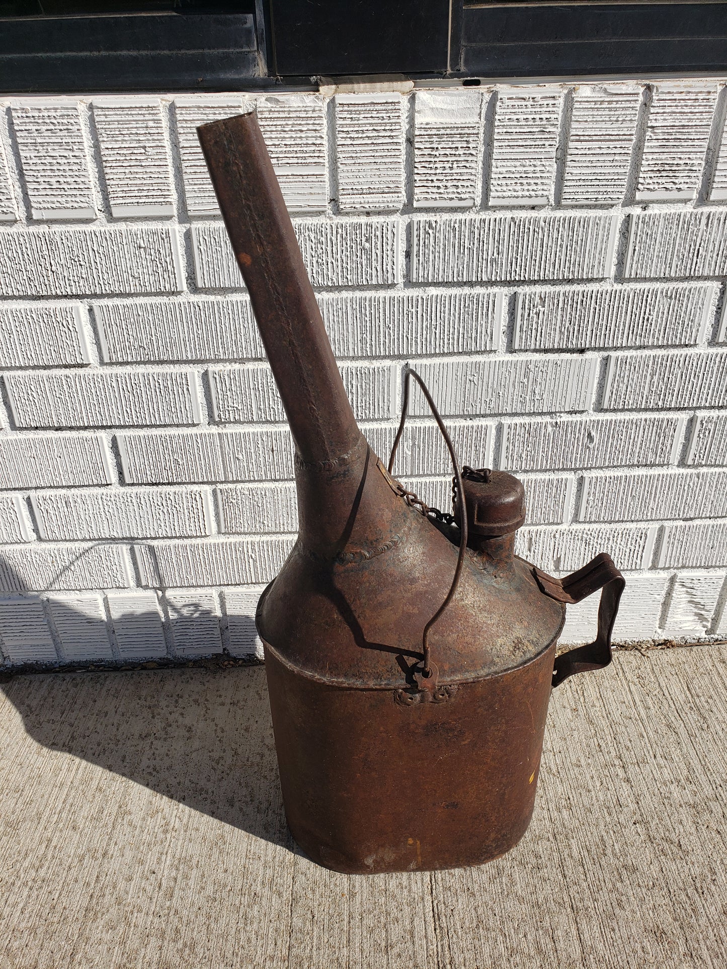 Antique Railroad Oil Can with squared spout