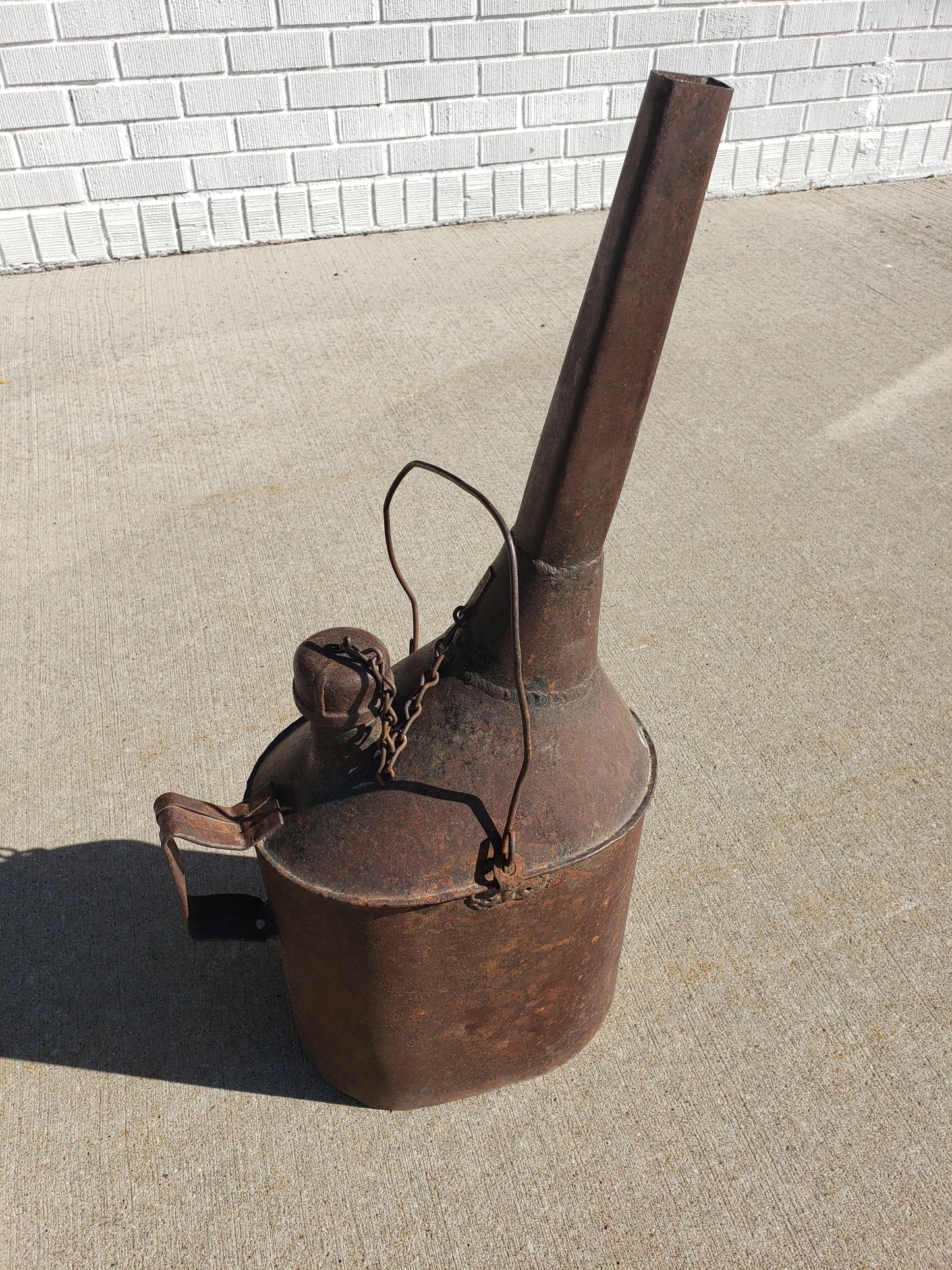 Antique Railroad Oil Can with squared spout