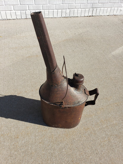 Antique Railroad Oil Can with squared spout