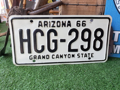 1966 Arizona License Plate HCG-298