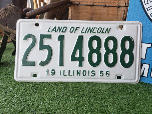 1956 Illinois License Plate 2514888